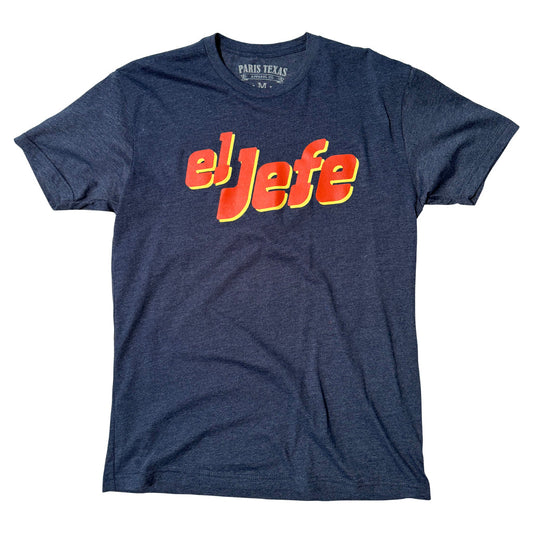 El Jefe Midnight Navy T-Shirt Unisex Crew Cut by Paris Texas Apparel Co