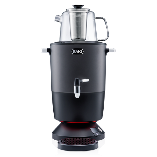 Electric 4L Capacity Samovar with Porcelain and Stainless Steel SAKI