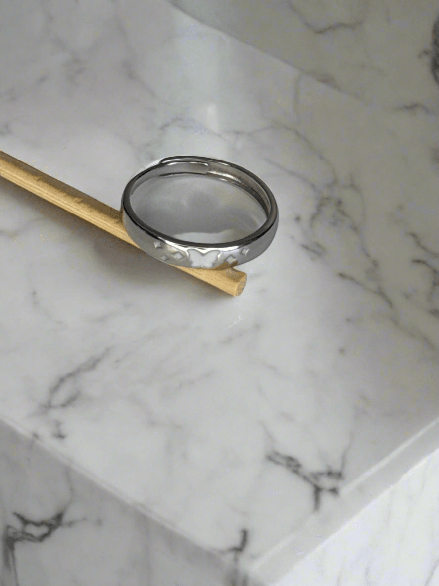 Butterfly Adjustable 925 Sterling Silver Ring Elegant Vintage Nature Jewelry