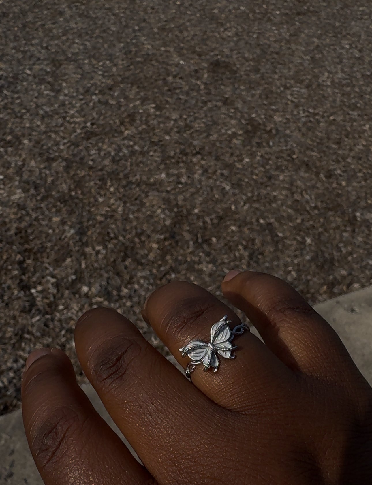 Butterfly Adjustable 925 Sterling Silver Ring Elegant Vintage Nature Jewelry