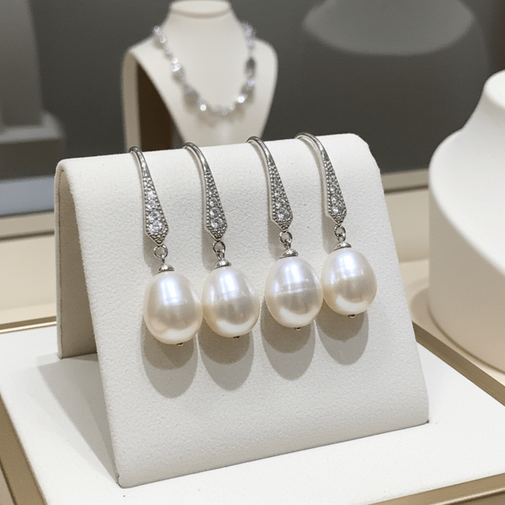 Pearl Drop Earrings Hypoallergenic 925 Sterling Silver Earrings Amtikiss Casuals