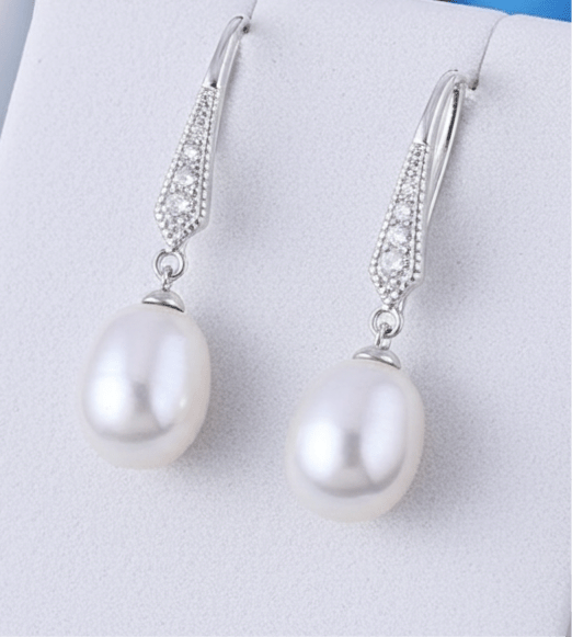 Pearl Drop Earrings Hypoallergenic 925 Sterling Silver Earrings Amtikiss Casuals