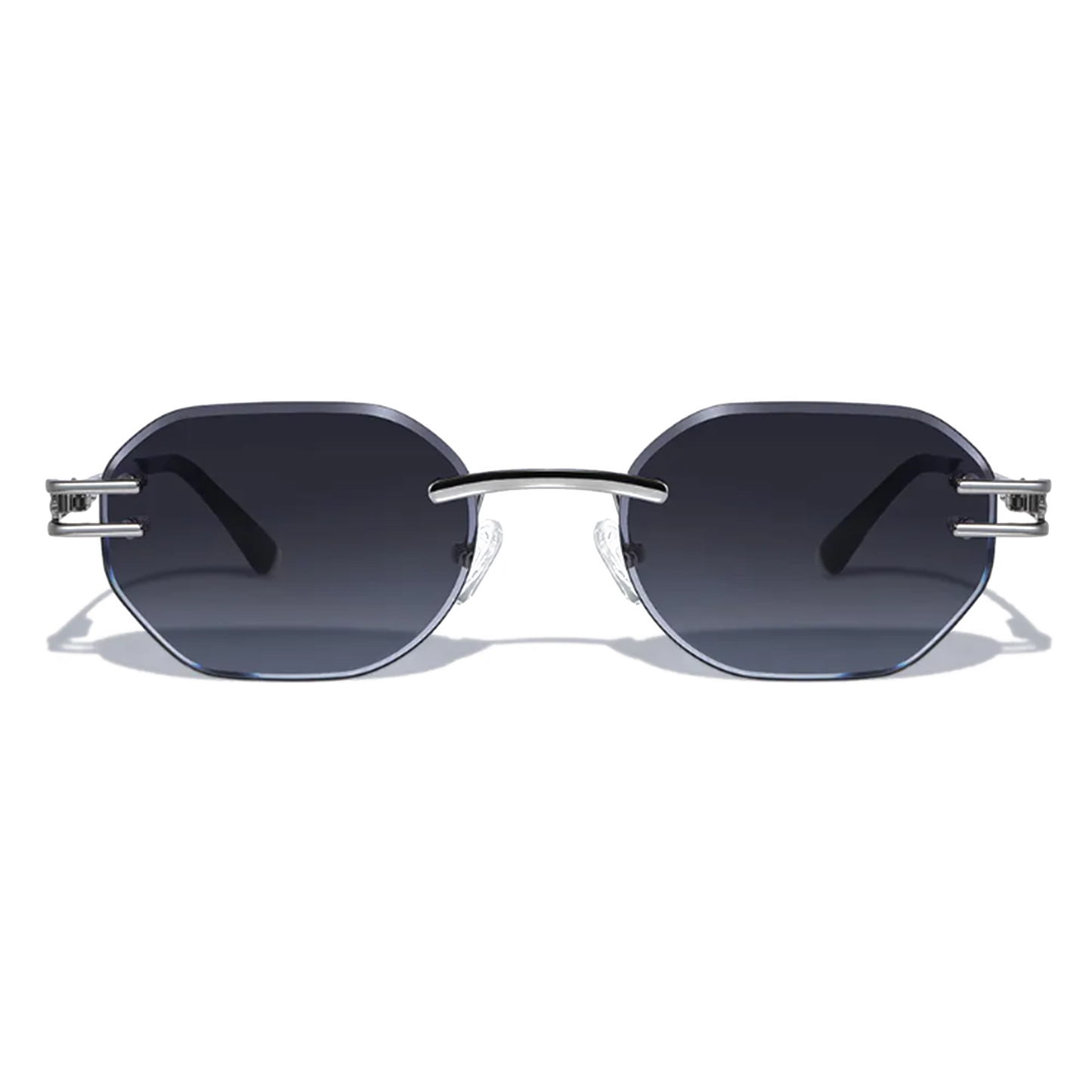 Emil Rimless Rectangle Sunglasses Metal Frameless Emil