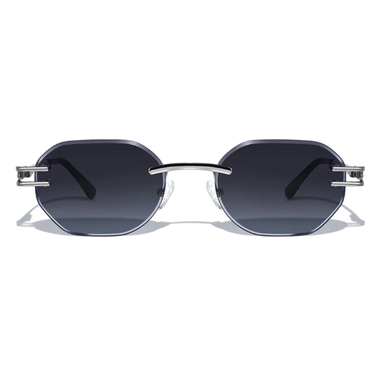 Emil Rimless Rectangle Sunglasses Metal Frameless Emil