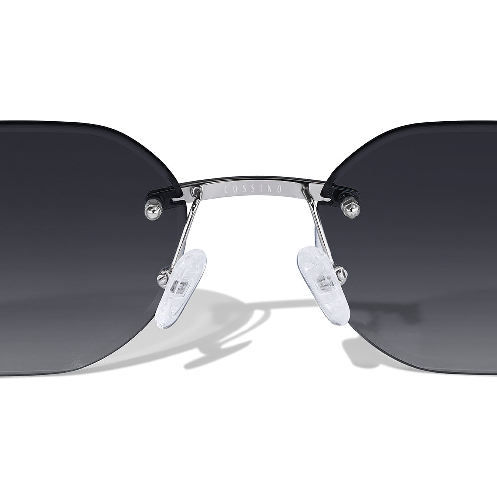 Emil Rimless Rectangle Sunglasses Metal Frameless Emil