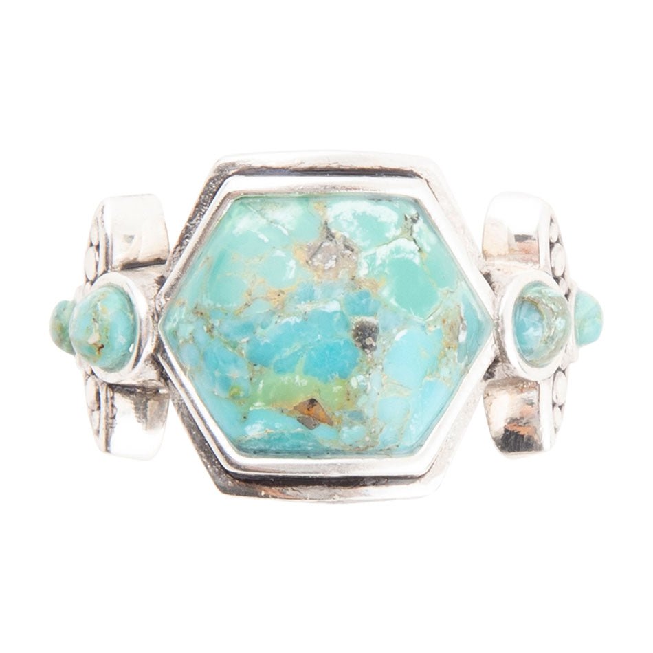Blue Turquoise Ring Sterling Silver Emile