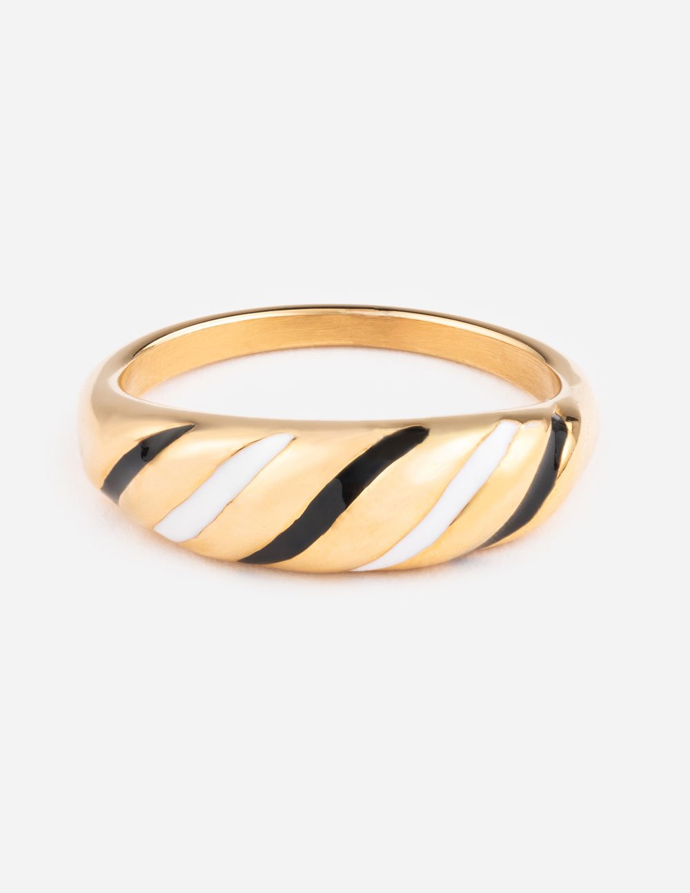 Enamel Croissant Ring Enamel Ring Elevated Faith