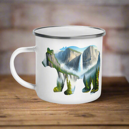Yosemite Valley Bear Durable Camp Mug National Park Cup