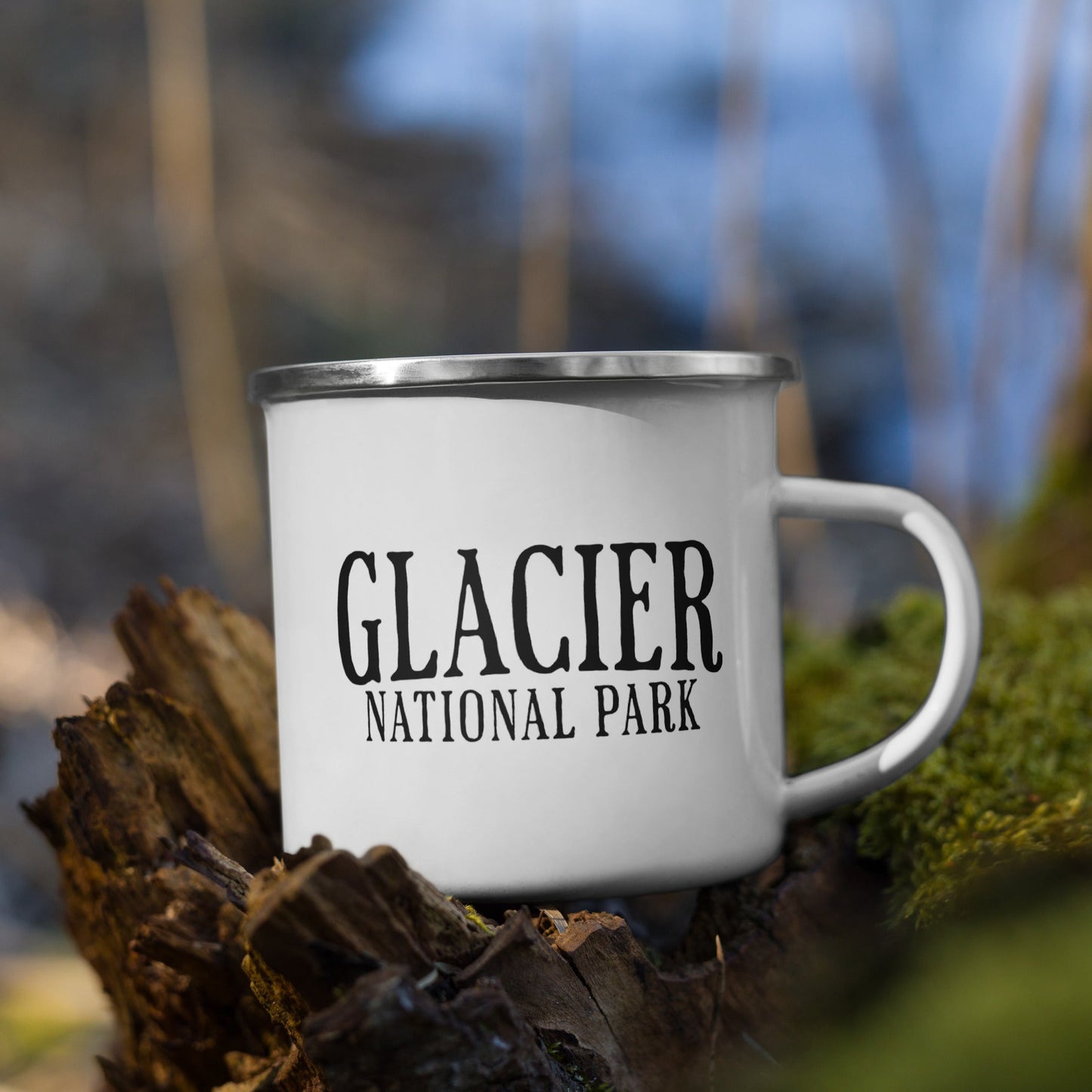Glacier National Park Bear Camp 12oz Enamel Mug