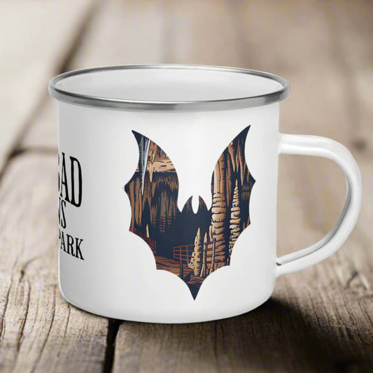 Enamel Durable 12oz Camp Mug Carlsbad Caverns National Park Bat