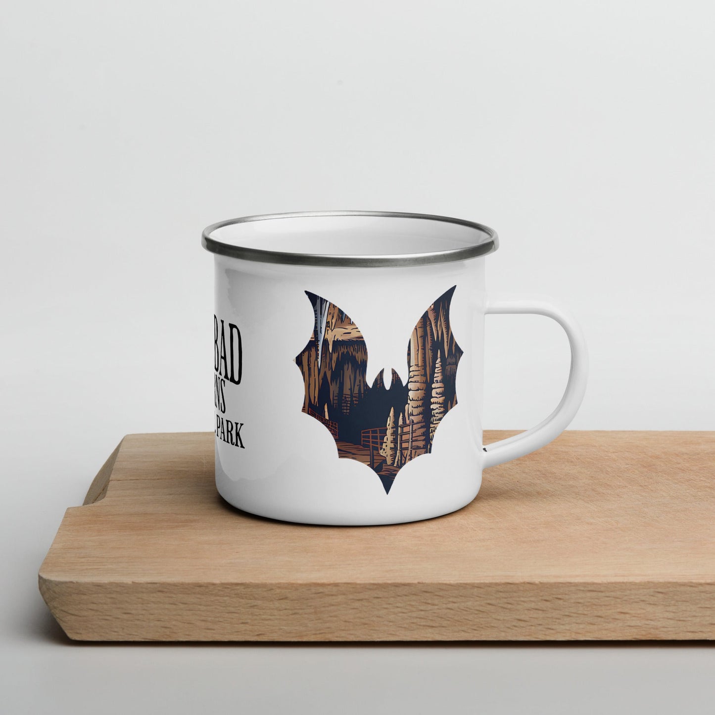 Enamel Durable 12oz Camp Mug Carlsbad Caverns National Park Bat