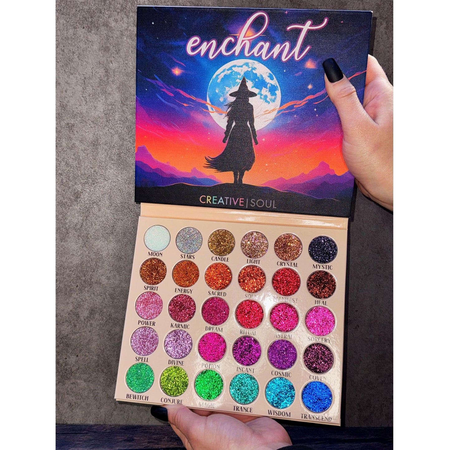 Pressed Glitter Enchant Eyeshadow Palette Creative Soul Cosmetics