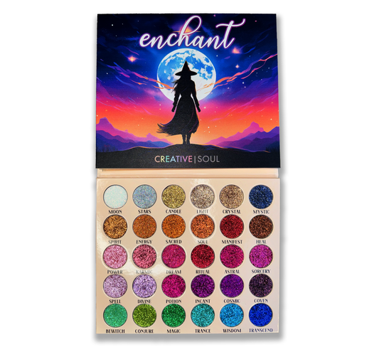 Pressed Glitter Enchant Eyeshadow Palette Creative Soul Cosmetics