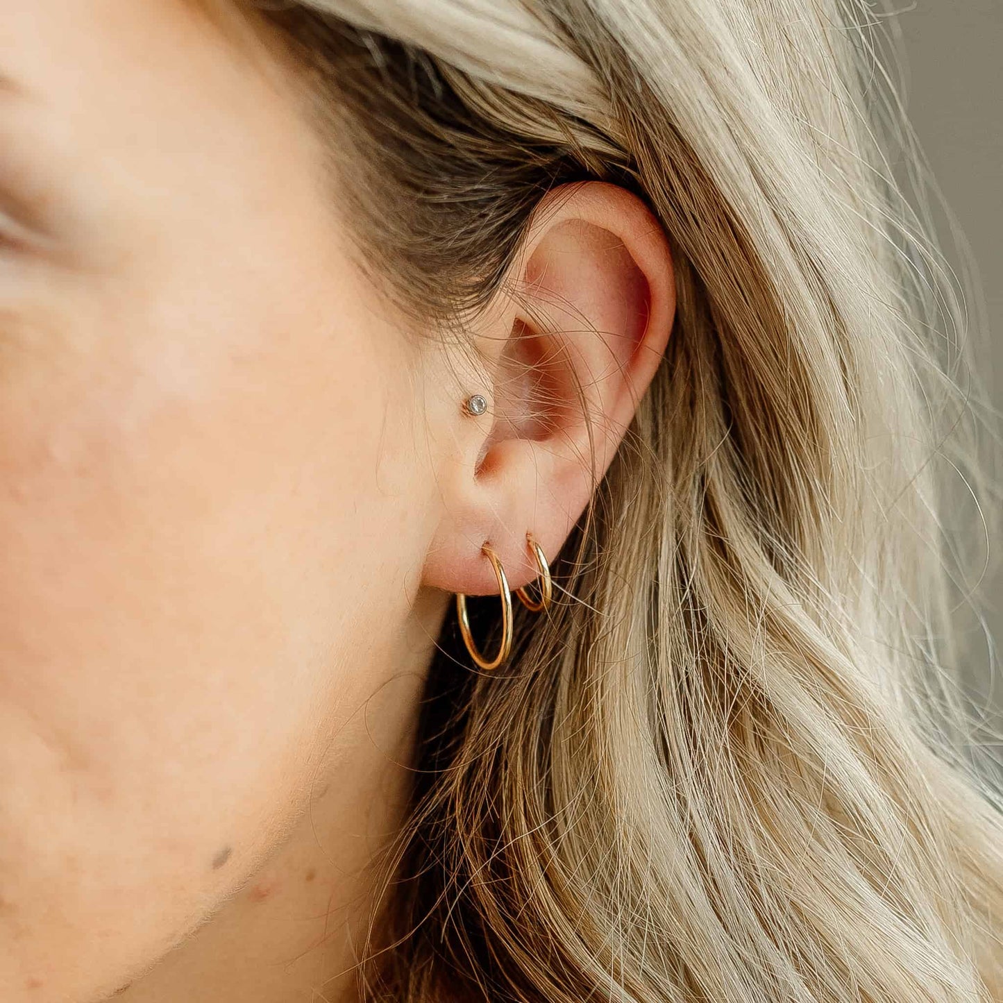 Endless Hoops Dainty Hoop Earrings Sela Designs