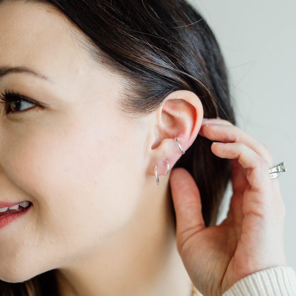Endless Hoops Dainty Hoop Earrings Sela Designs