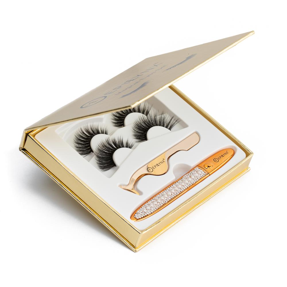 False Eyelashes No Glue Black Eyeliner and Lashes Kit EpiLynx