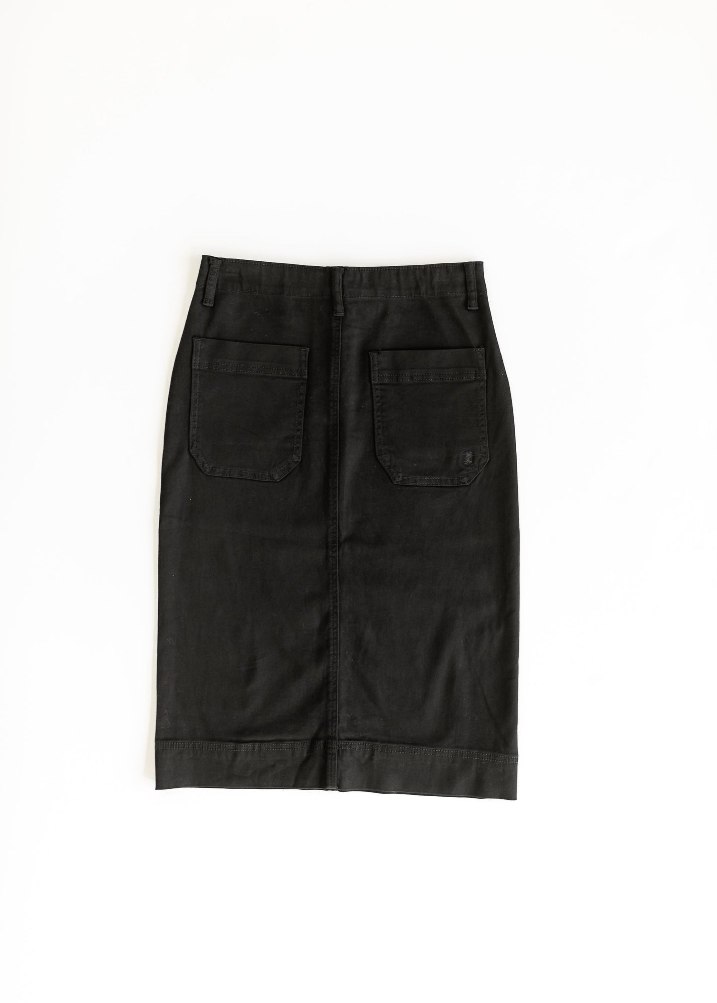 Cotton Twill Stretch Midi Skirt Erica