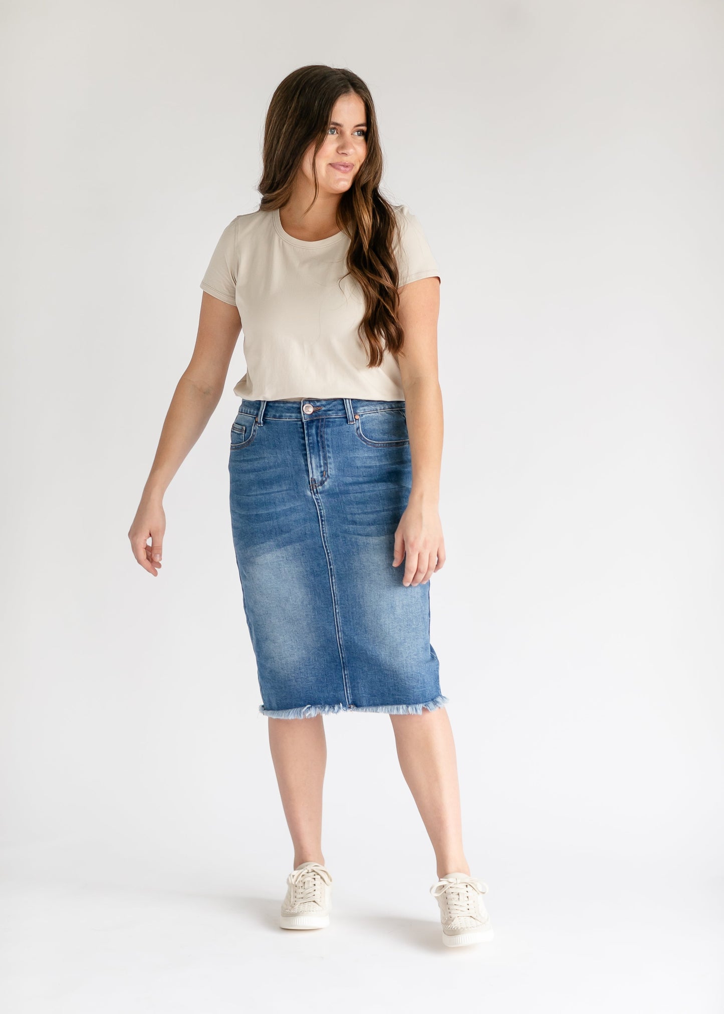 Essential Crew Taupe Basic Tee T-Shirt