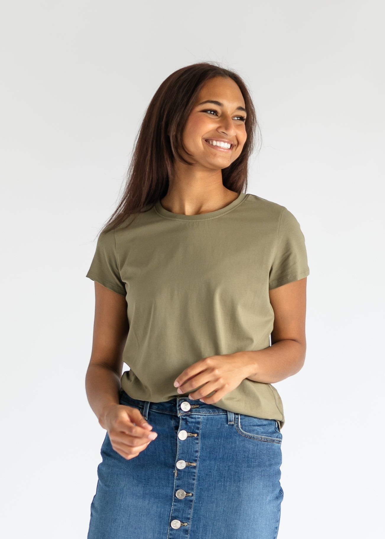 Essential Crew Taupe Basic Tee T-Shirt