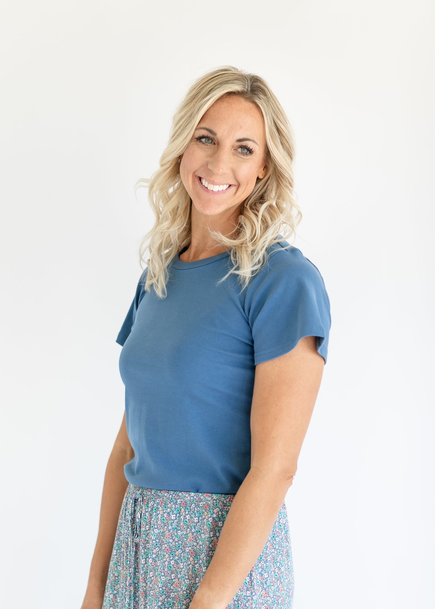 Essential Flutter Sleeve Sand Top Inherit Co.