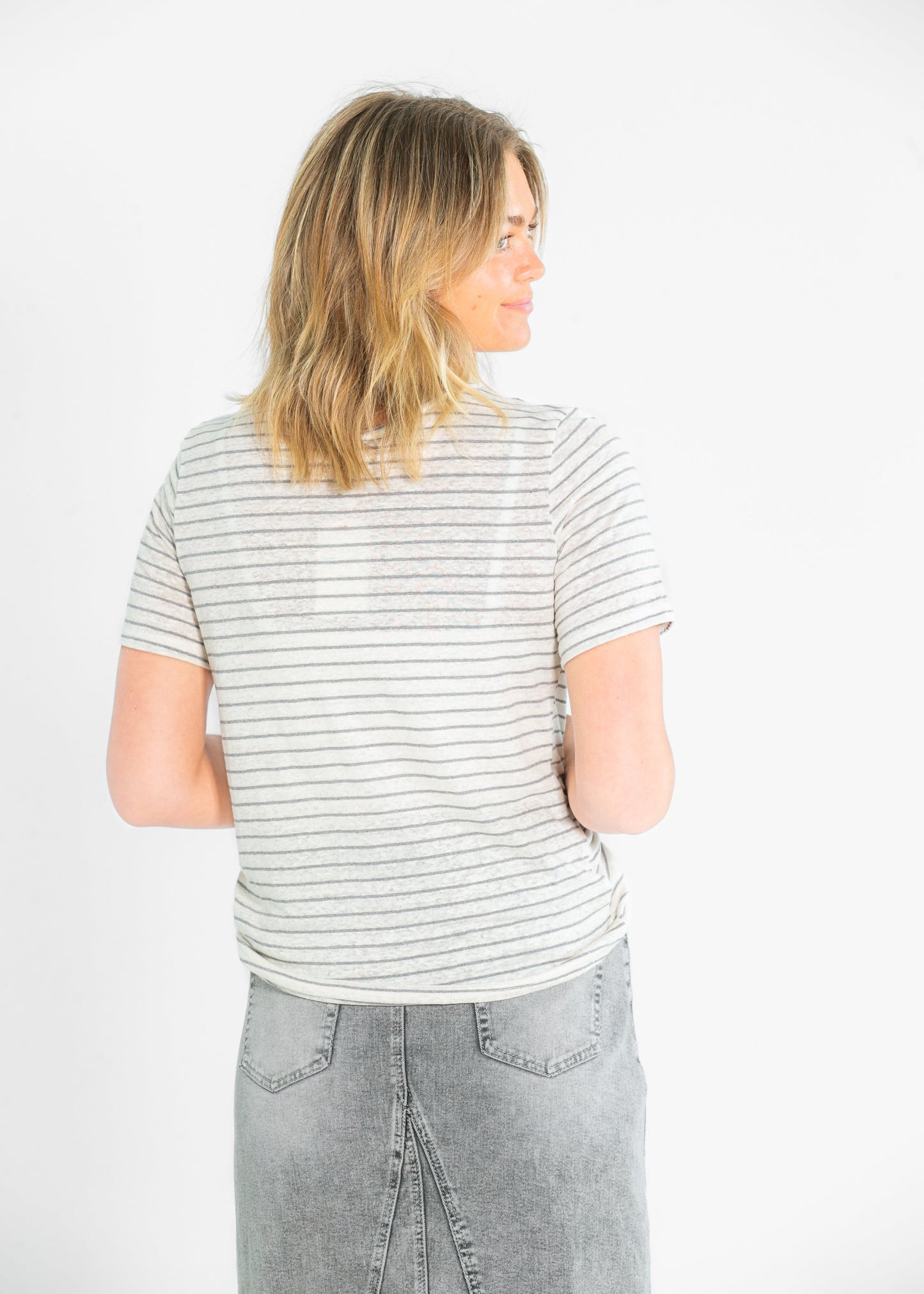 Essential Linen Short Sleeve Tee Lightweight Short Sleeve Tee Inherit Co.