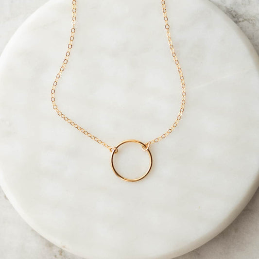 Essie 14k Gold Filled Circle Necklace