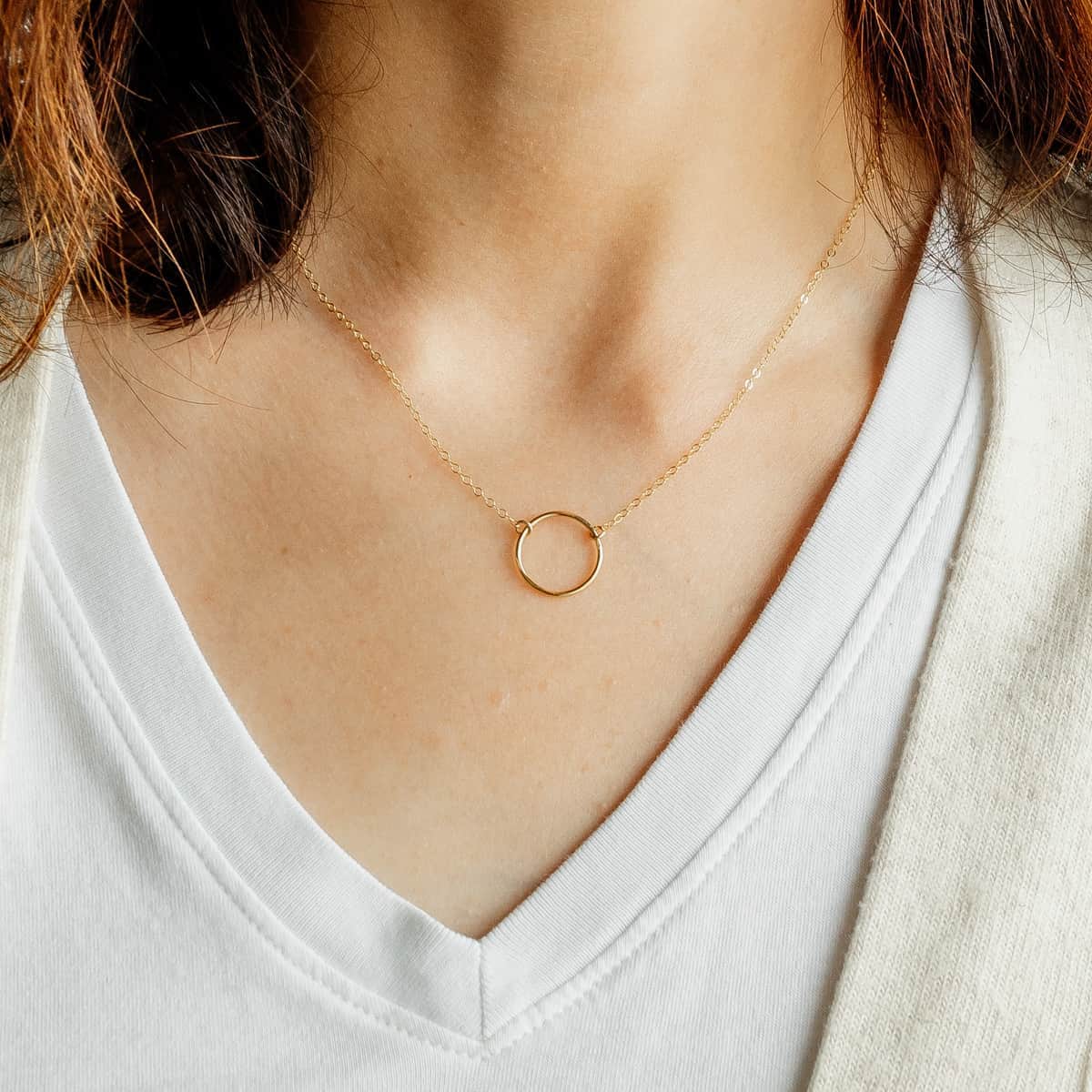 Essie 14k Gold Filled Circle Necklace