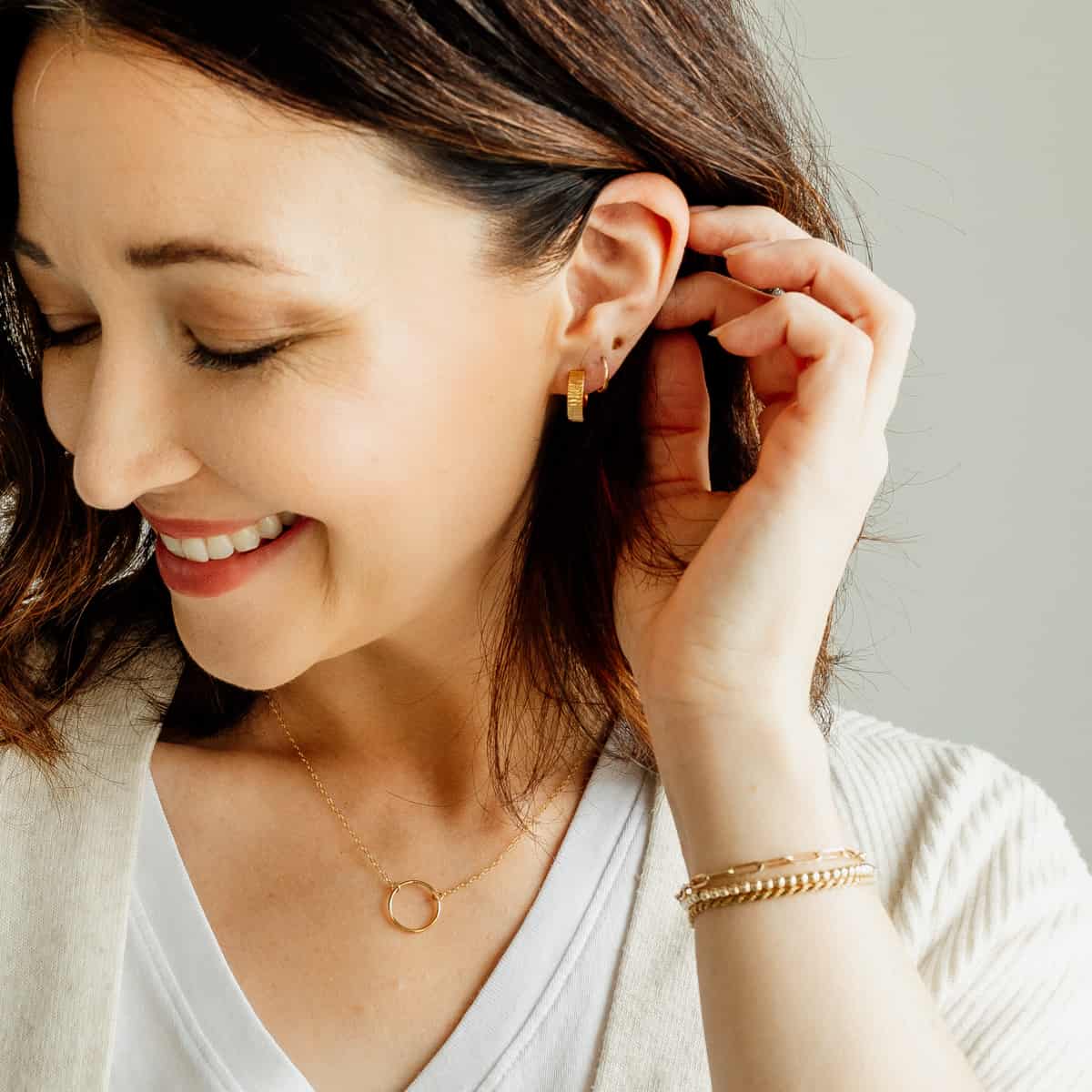 Essie 14k Gold Filled Circle Necklace