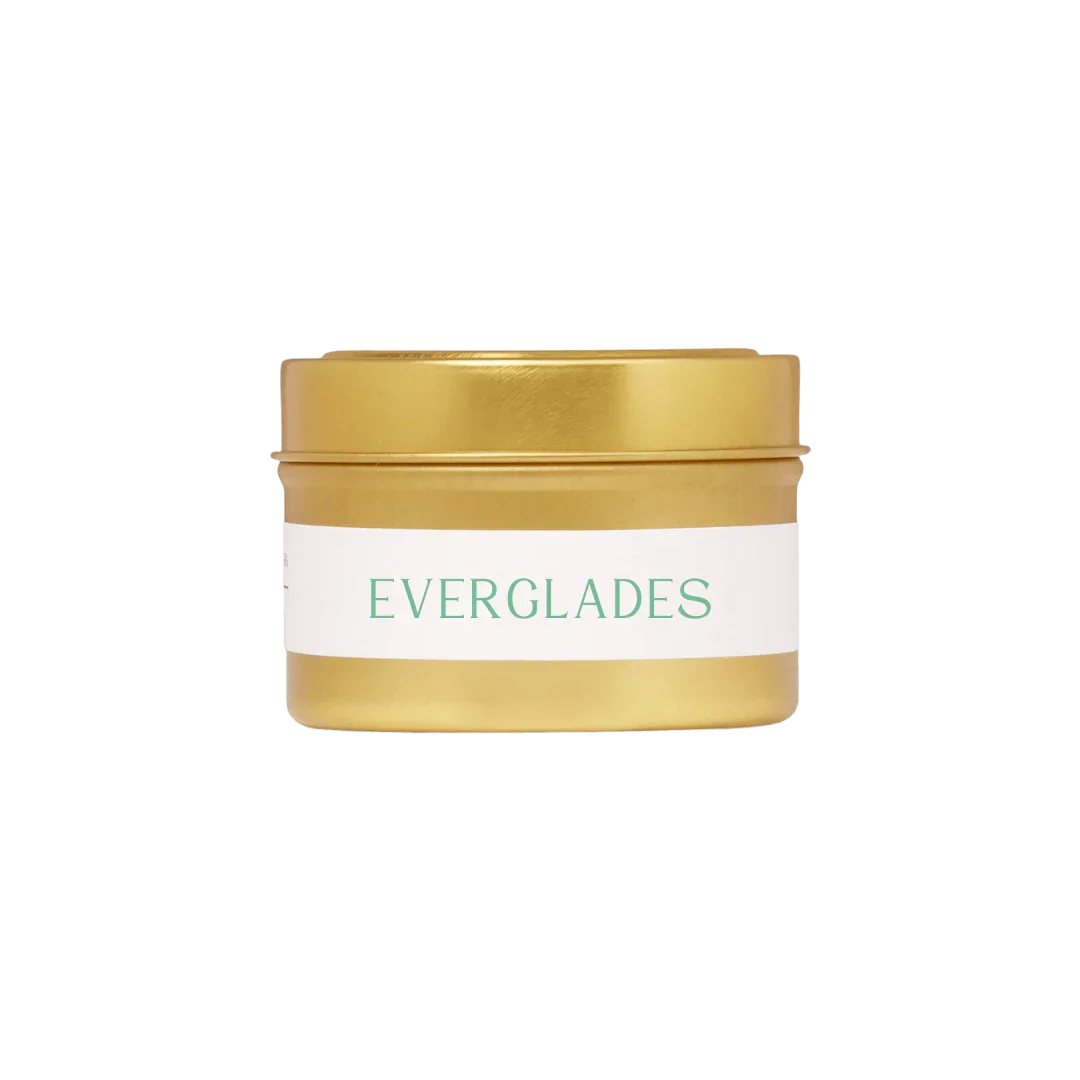 Everglades Citrus Bamboo Jasmine Green Leaves Travel Candle The Roosevelts Candle Co.