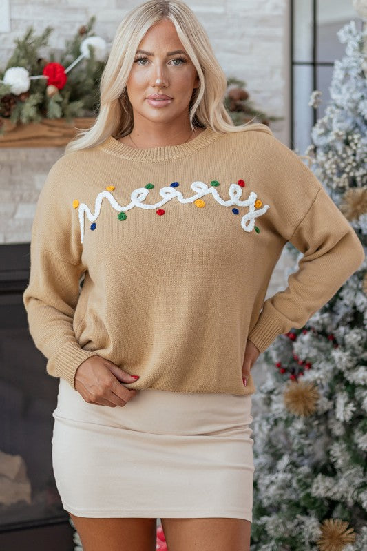 Merry Dot Dolman Sleeve Sweater Soft Knit Sweater