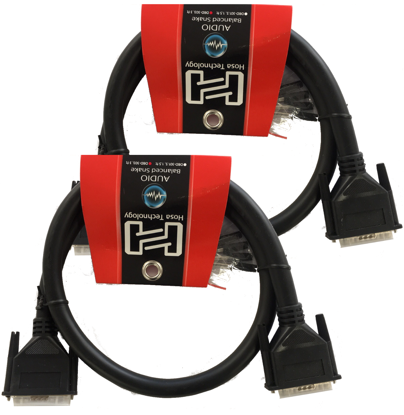 Audio Snake Cable Balanced Male to Male 3ft 1m 2 Pack Hosa