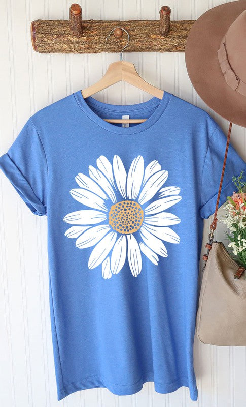 Daisy Graphic Cotton Blend T-Shirt