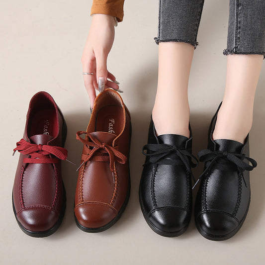 Women’s Black Flat Soft Sole Anti-Slip Work Shoes