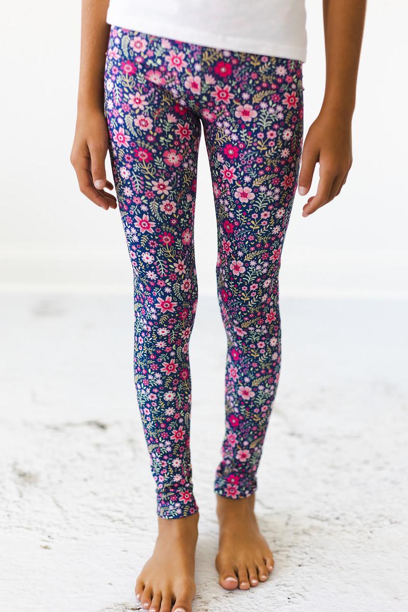 High Waisted Slim Leggings Flower Farm Leggings Mila & Rose