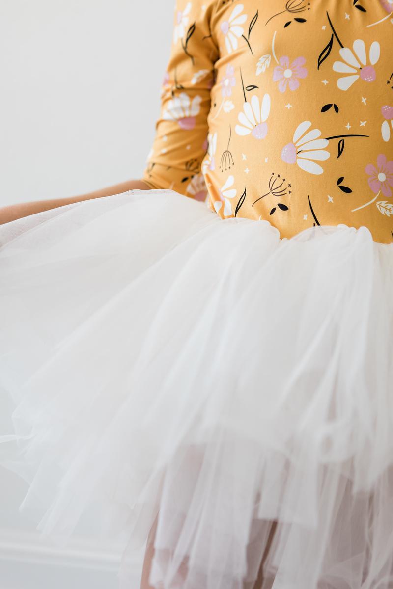 Dandelions in Fall Tutu Leotard 3/4 Sleeve Mila & Rose
