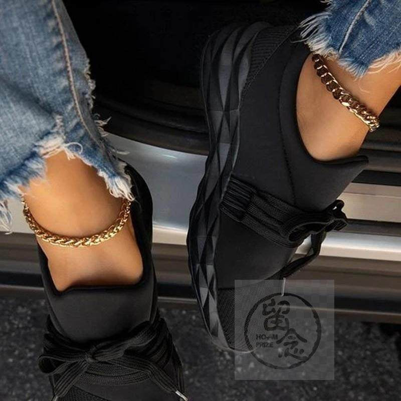 Laced Lightweight Breathable Women’s Summer Sneakers Casual Shoes