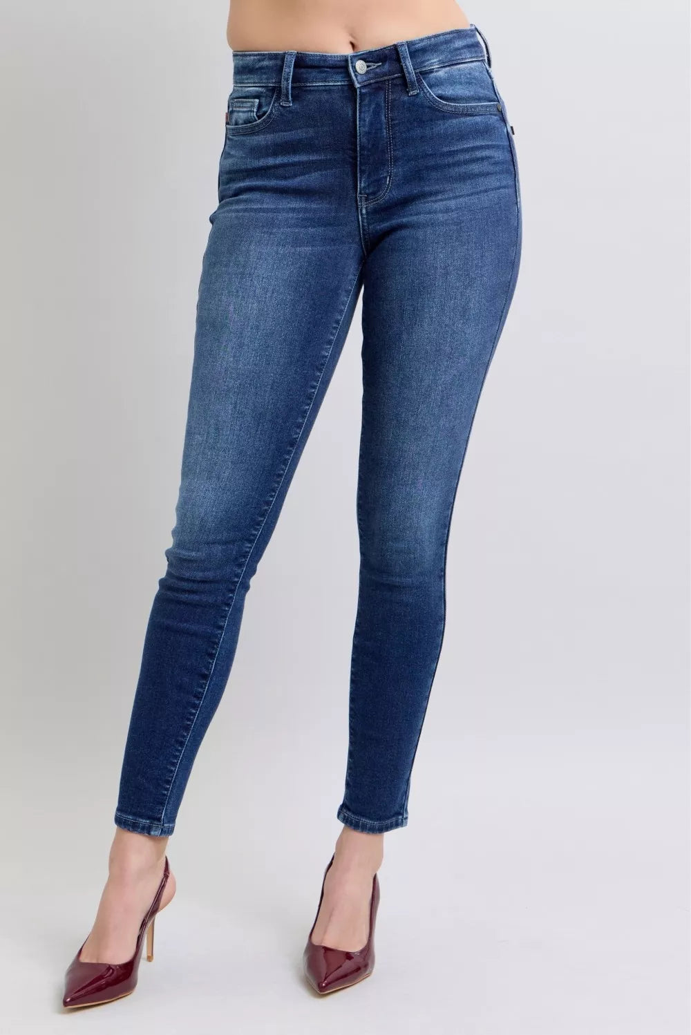 Washed Thermal Skinny Jeans Plus Size Full Size Judy Blue