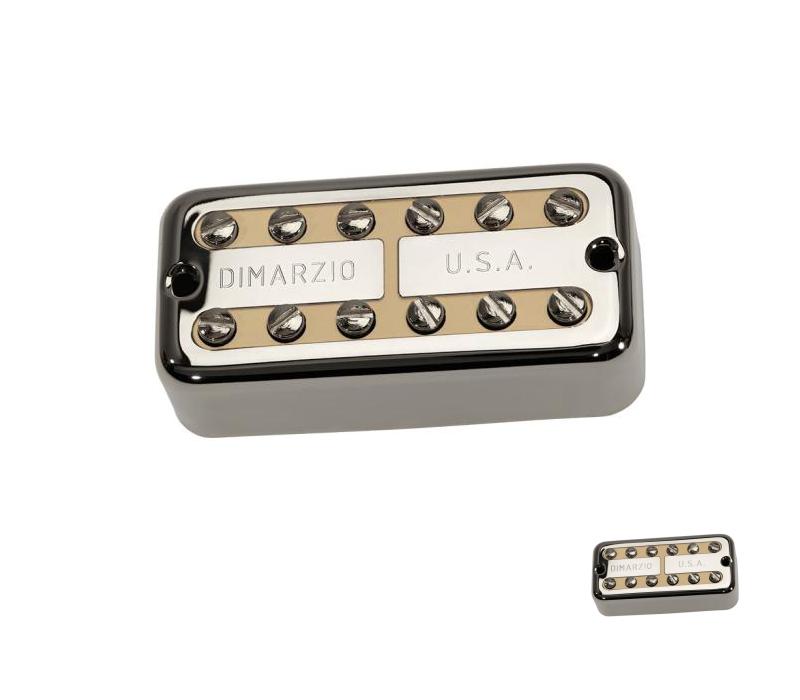 DiMarzio New’Tron F-spaced Bridge Pickup Nickel Cover with Cream Insert