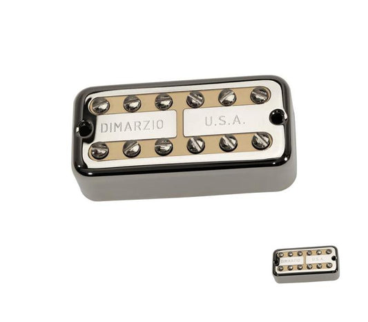 DiMarzio New’Tron F-spaced Bridge Pickup Nickel Cover with Cream Insert