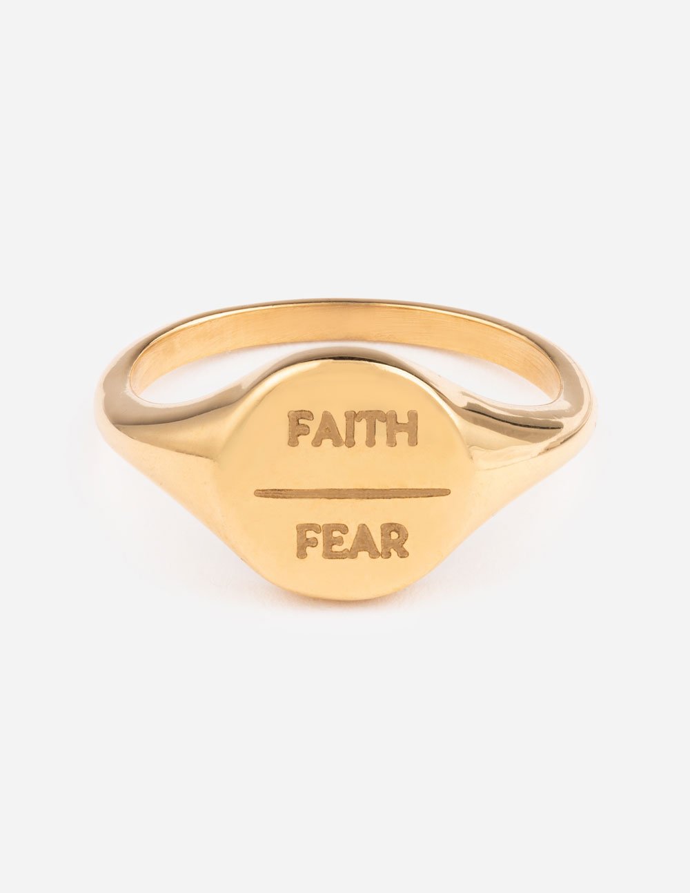Faith Over Fear Inspirational Ring