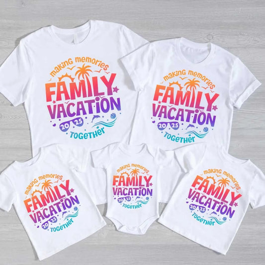 Family Vacation 2025 Matching Shirts Unisex Family Outfits