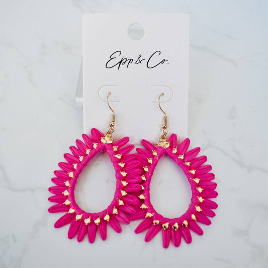 Raffia Lightweight Teardrop Earrings Sweet Jude Boutique