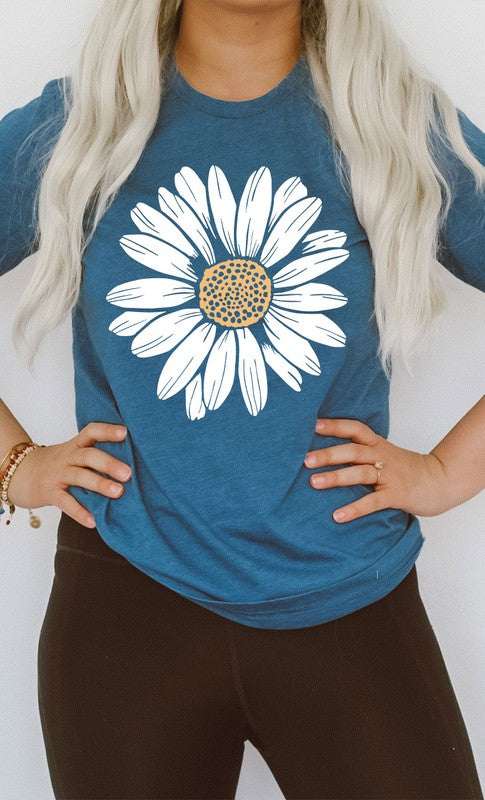 Daisy Graphic Cotton Blend T-Shirt