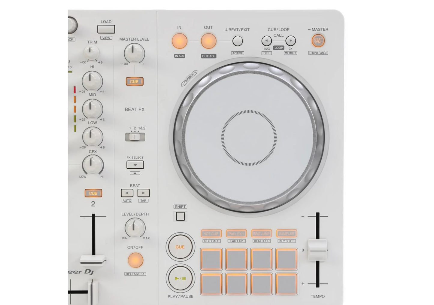 Pioneer DJ DDJ-FLX4 2-deck rekordbox and Serato DJ Controller - White, Limited Edition -NEW
