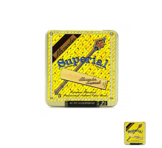 Alto Saxophone Reed Strength 2.5 5-Pack Alexander Reeds Superial