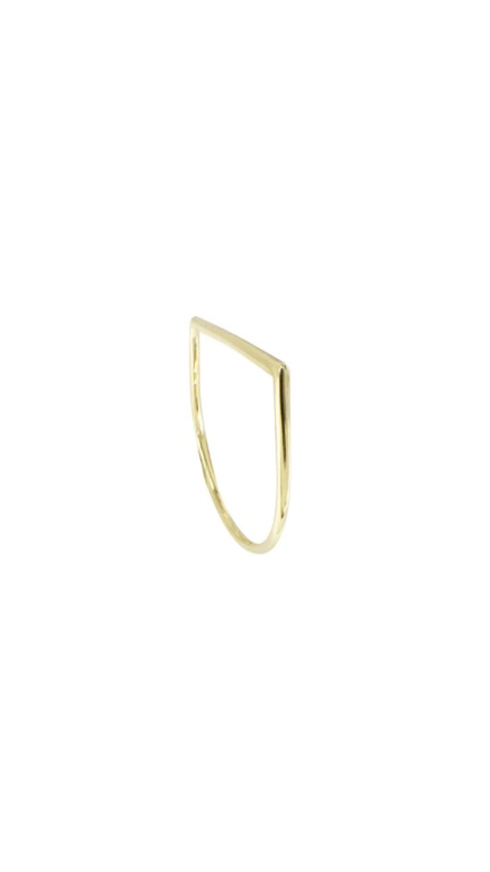 Yellow 14k Straight Bar Stacking Ring Bordeaux