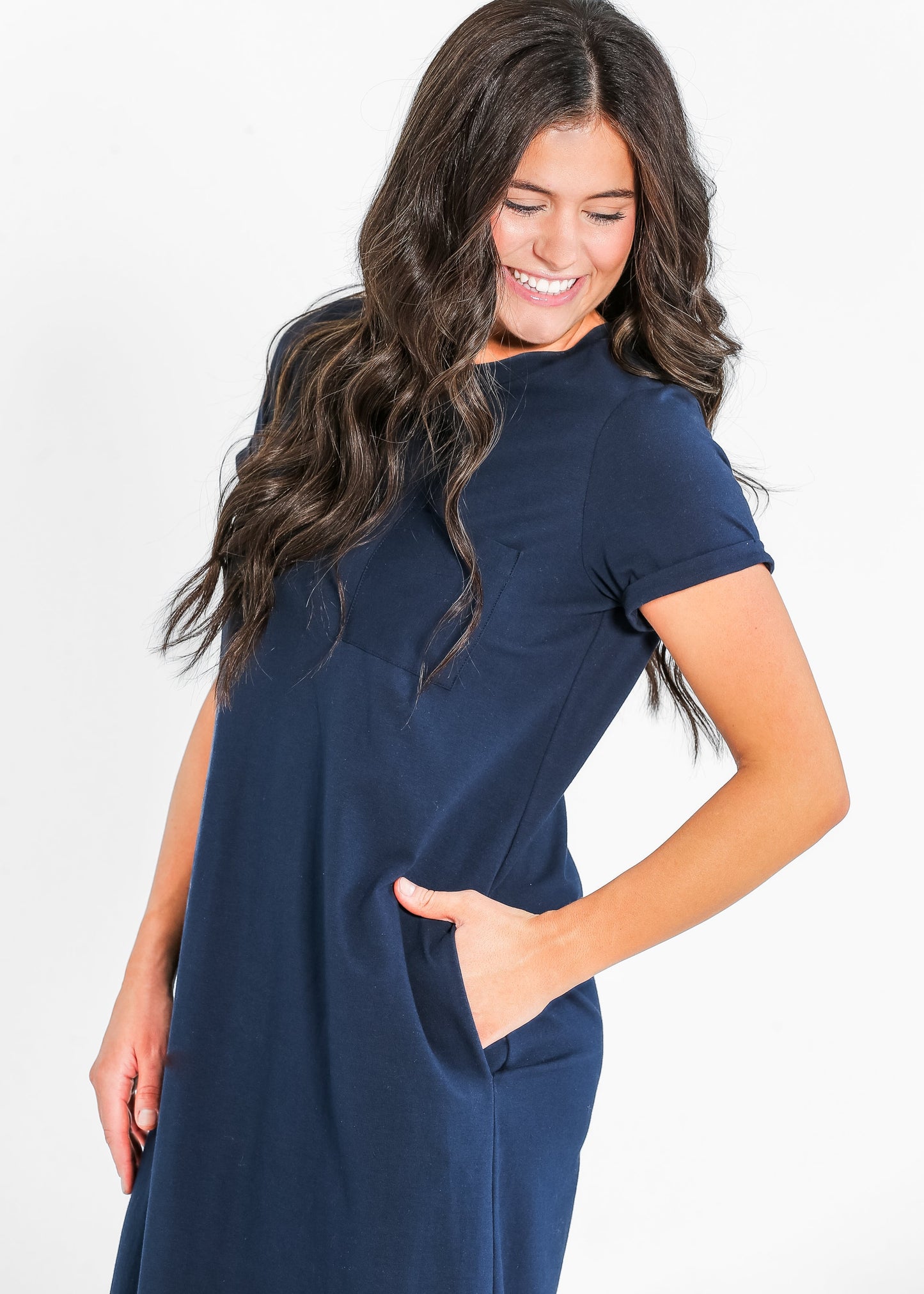 Breathable Stretch Midi Dress Finley T-shirt Dress Inherit Co.