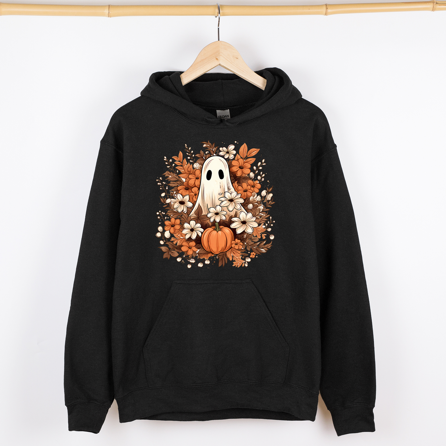 Floral Ghost Graphic Hoodie Vintage Halloween Witch Spooky Hooded Sweatshirt Refinery Number One