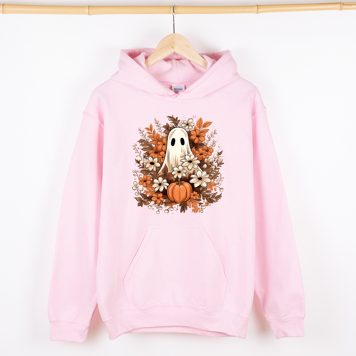 Floral Ghost Graphic Hoodie Vintage Halloween Witch Spooky Hooded Sweatshirt Refinery Number One