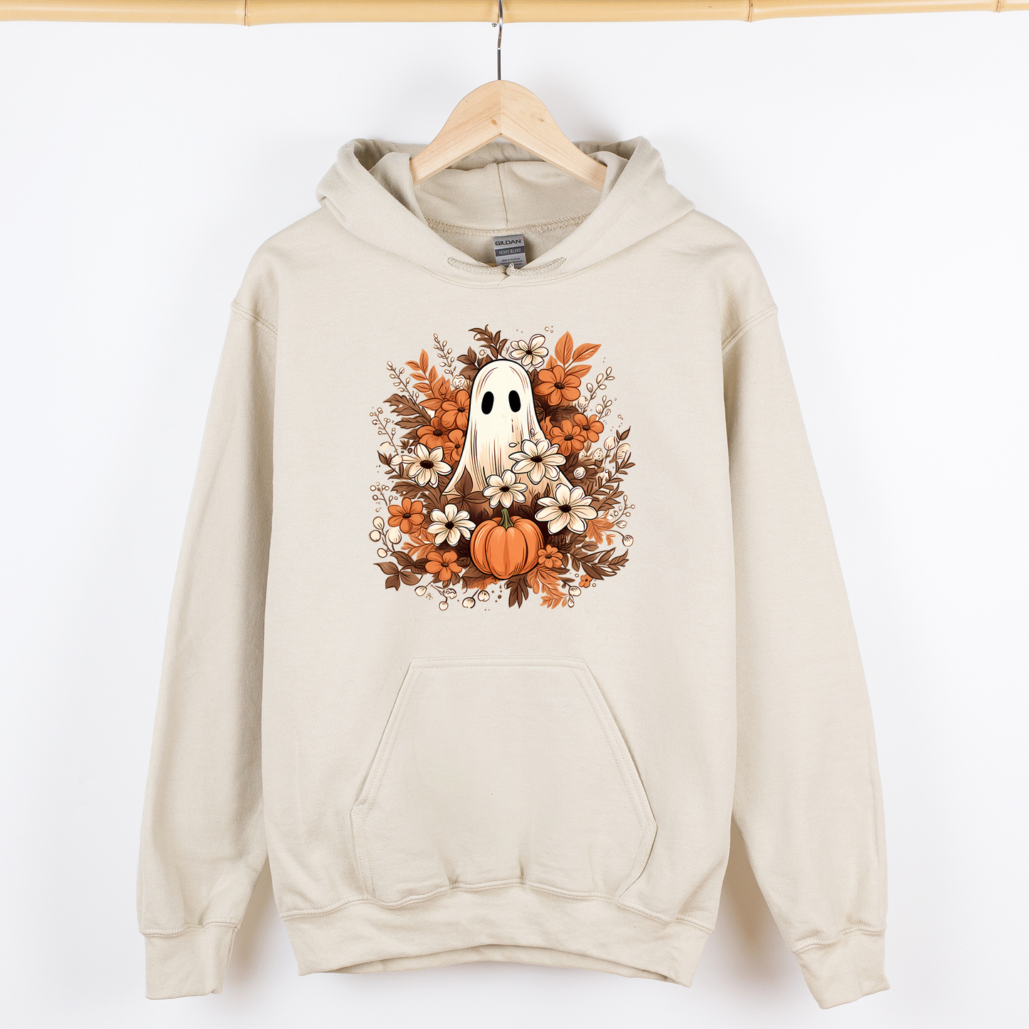 Floral Ghost Graphic Hoodie Vintage Halloween Witch Spooky Hooded Sweatshirt Refinery Number One